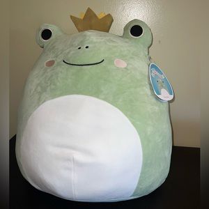 NWT Squishmallow Baratelli Frog with crown 16”
